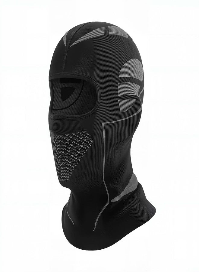 SPTSLFB Mech-Style Ski & Motorcycle Mask-Windproof Balaclava, Full Face with Vent Holes, Helmet-Friendly, Unisex for Skiing & Riding Dark Gray - Image 1